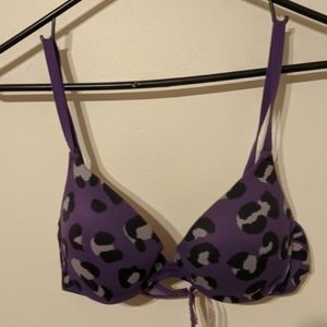 Purple Leopard Print Victoria's Secret Push Up Bra